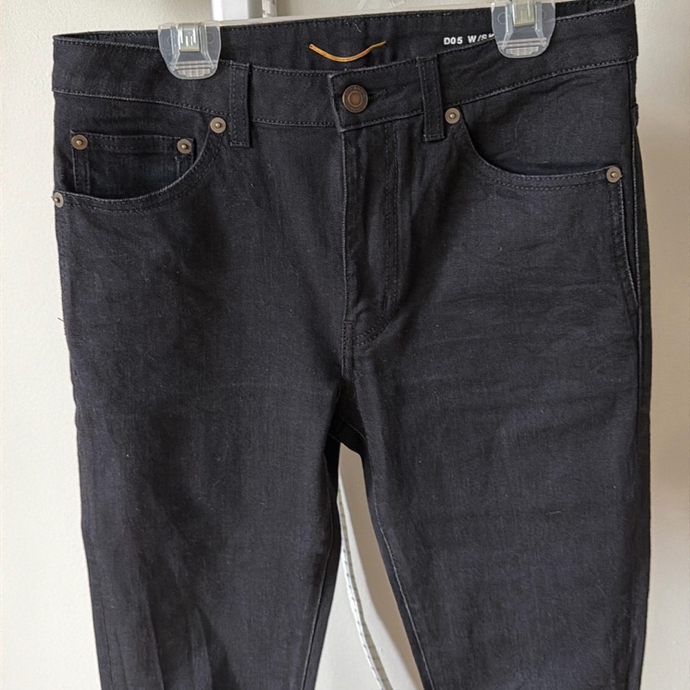 YSL Saint Laurent Paris black ankle cropped slim jeans, size 30 - Picture 5 of 14